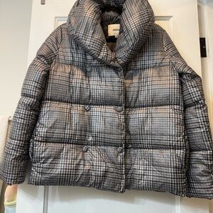 Jason Wu Black and White Houndstooth Puffer Jacket